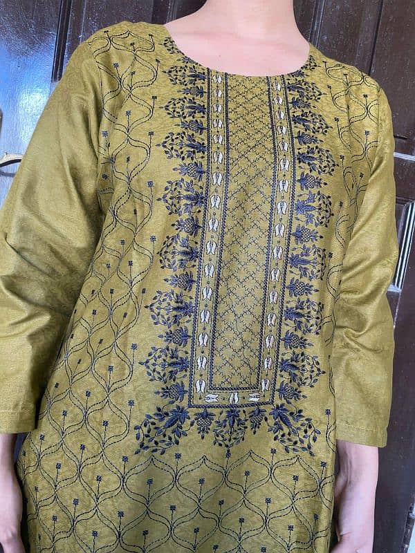 Eid Collection cotton two piece good quality stuff  embroidery wor 10