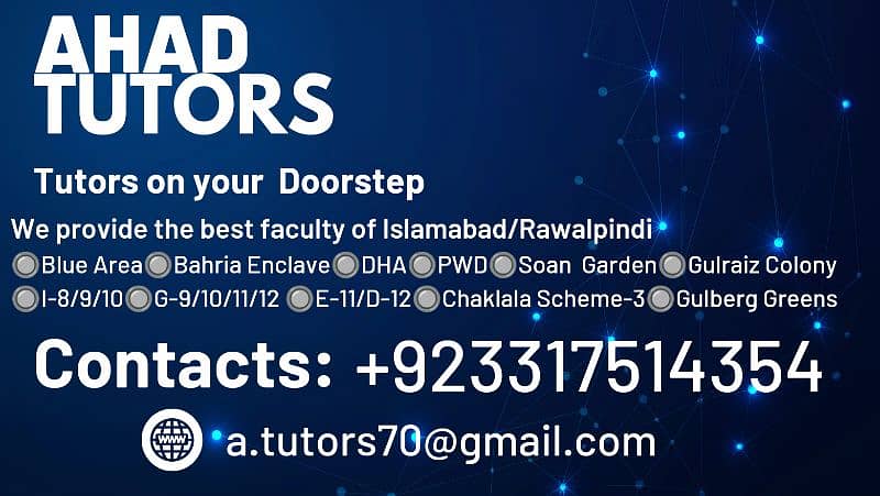 THE AHAD TUTORS, ISLAMABAD 1