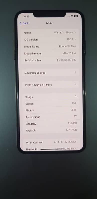 iPhone XSMAX, 256 Gb, Factory Unlock, 80% Health. 10