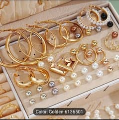 86pcs/set Elegant Retro Earrings, Multi-layer Necklace, Earringsix