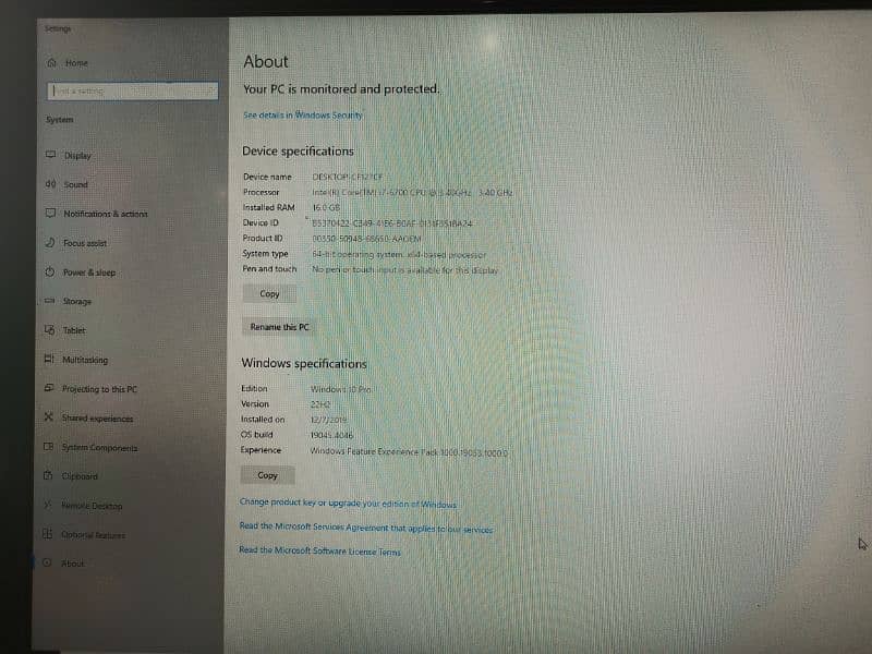 hp Z240 Tower PC work station i7 6th generation desktop 15