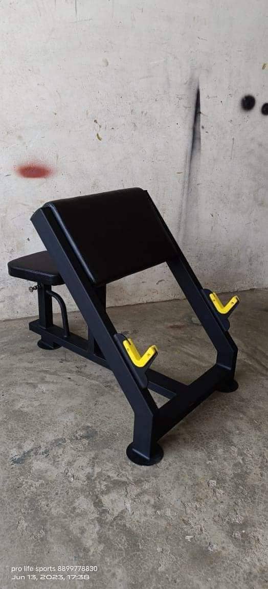 Preacher bench |Made. GLF |Guage 14|Commercial Gym setup 1