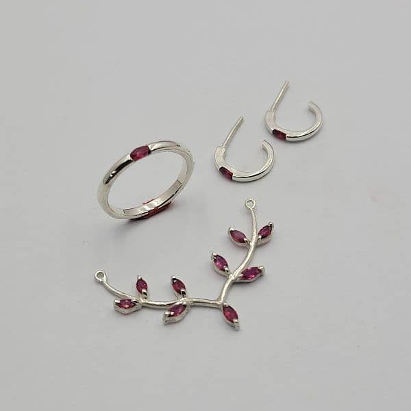 Very Butterfly Silver Set & Heated Ruby 3