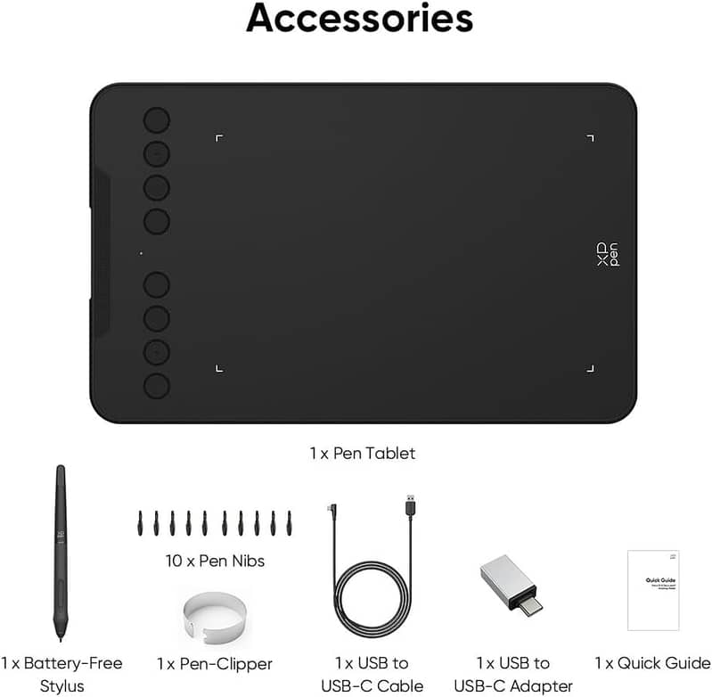 XPPen  Deco Mini7 V2 Drawing  wacom Tablet-16384 Levels of Pressure 1