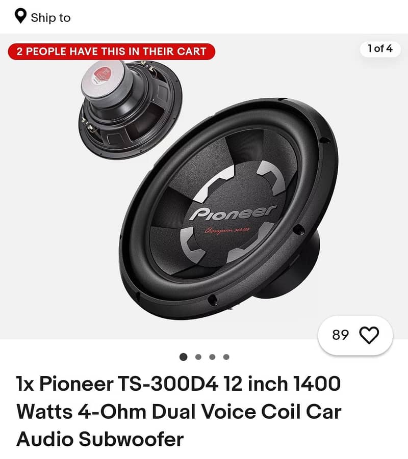 Original Pioneer Champion Series D4 1400w 400rms 1