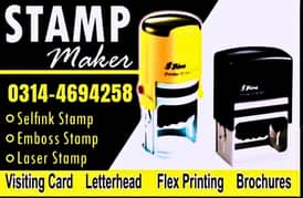 Stamp Maker Seal Emboss Stamp, Visiting Card, Letterhead, Laser Stemp