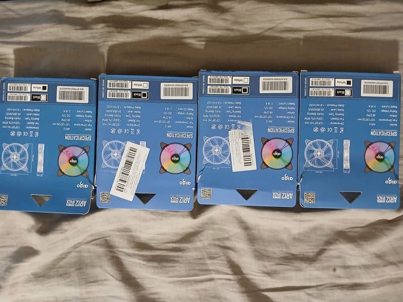 4x AIGO AR12 Adressable-RGB Fans [Opened but unused with box] 1