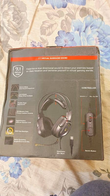 Bloody G575 Virtual 7.1 Surround Sound Gaming USB Headset | Black 8