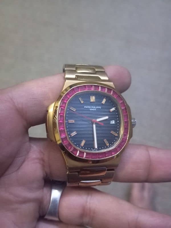 Patek Philippe Nautilus Red Ruby Bezel 1