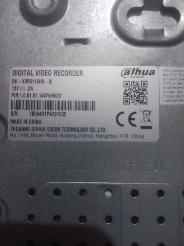 DVR DAHUA Tech 16 channel 2TB SATA Hdd 2