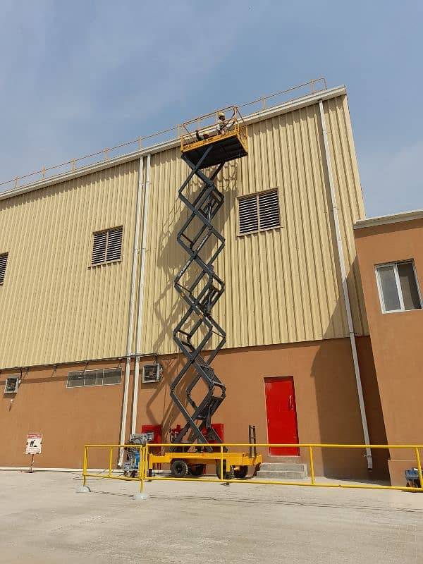 42 Feet Scissor Lift Machine Available For Rent Delivery All Pakistan 1