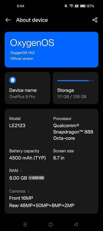 One Plus 9 Pro-NON PTA 8/128 6