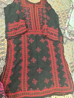 Balochi Hand Embroidered Raw Silk