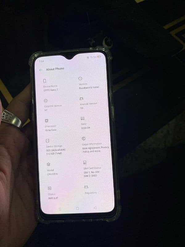 oppo Reno z 512gb full new only phone PTA 1