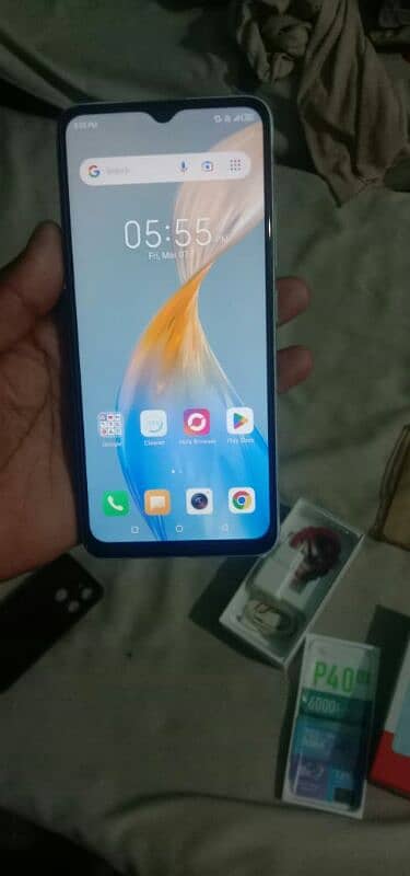 itel p40 lush condition 4+4/64 full Box 3