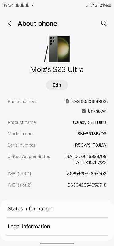 Samsung S23 Ultra approved dual physical sim with box 6