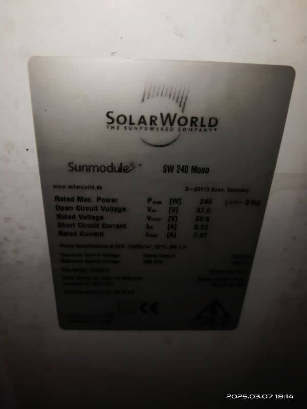 solar pallet  250w 0