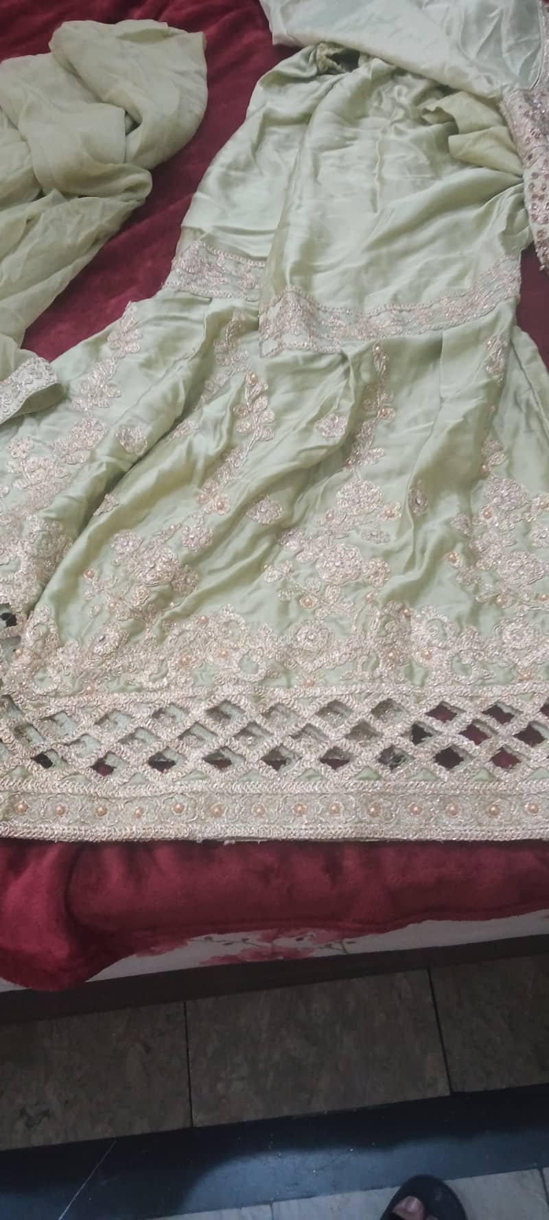 Shamoz silk frock plus sharara new 1