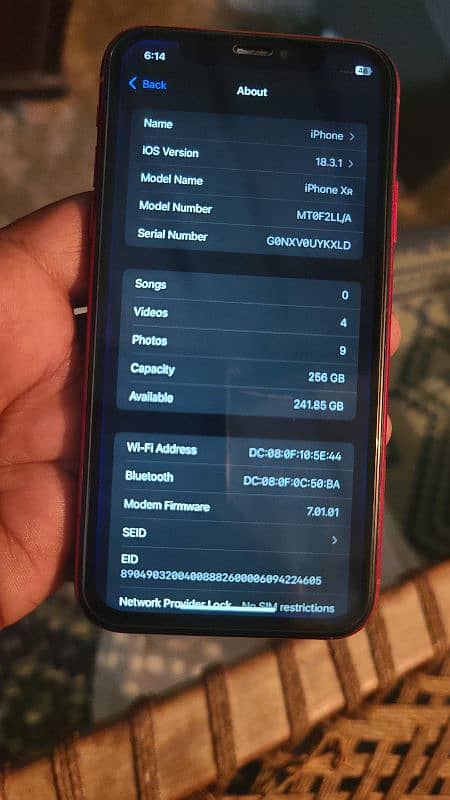 iphone XR non pta 256gb 6