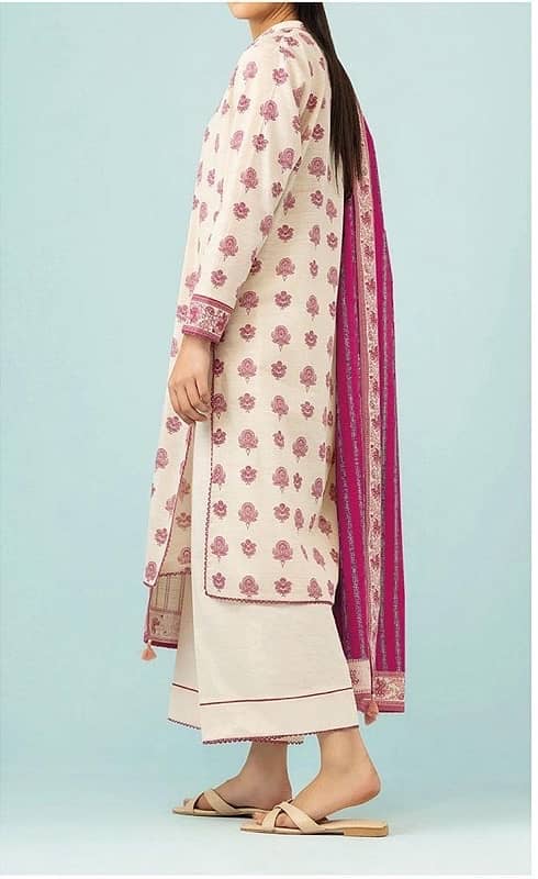 3 Pcs Women's Unstitched Printed Suit 0