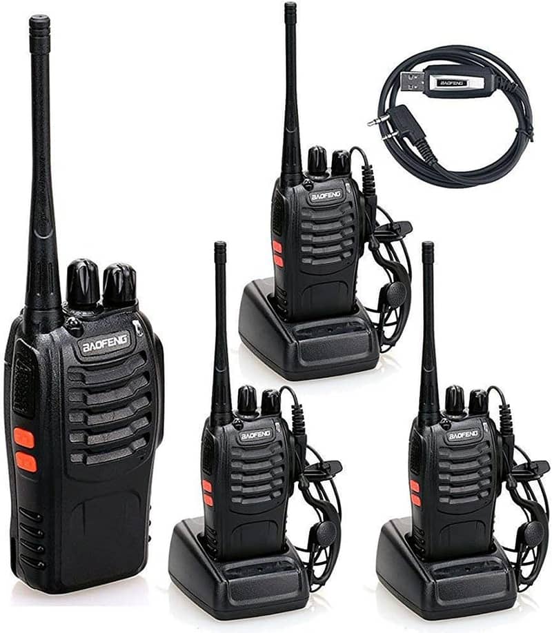 New Baofeng 888-S Long range walkie talkies pair Dual band radios 16CH 4