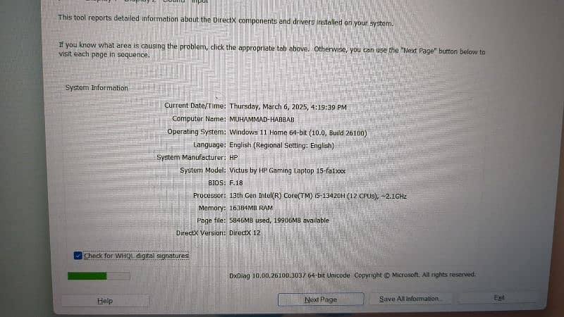 HP Victus 13th Generation CORE i5 5