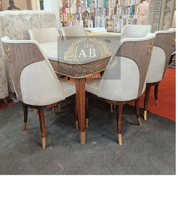 Luxurious Dining Table |Wooden, Glass, Pvc |Customized Dining Tables 1