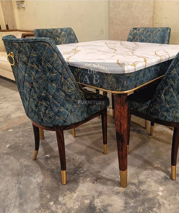 Luxurious Dining Table |Wooden, Glass, Pvc |Customized Dining Tables 11