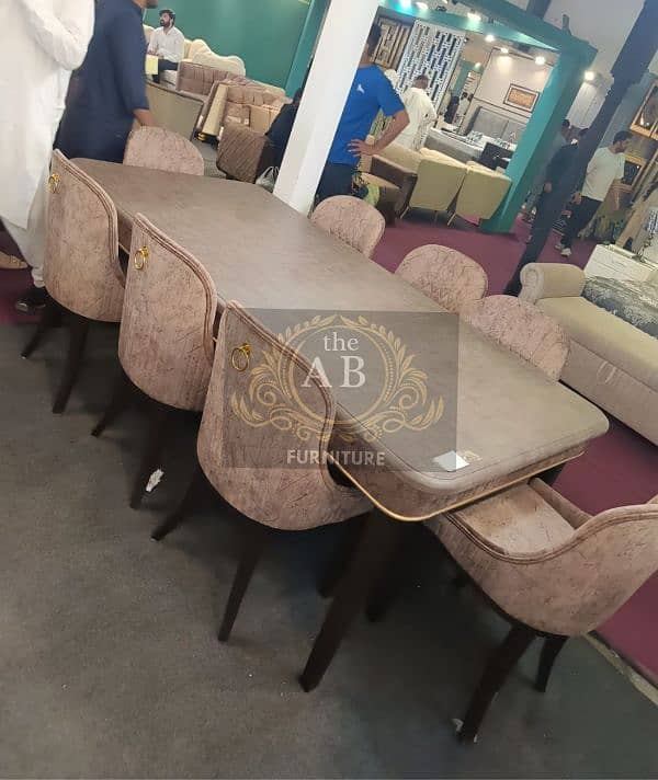 Luxurious Dining Table |Wooden, Glass, Pvc |Customized Dining Tables 18