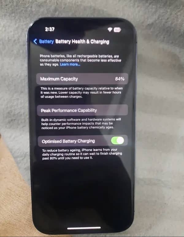 14 pro 128 gb JV 84 Battery Health 7