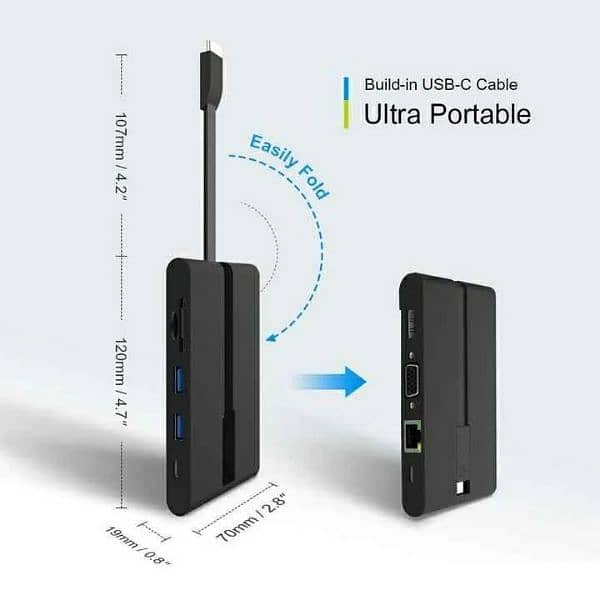 cablecreation 9 in 1 type C hub 0