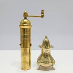 Vintage Brass Alexander Pepper Mill Grinder & Shaker Set Made in Greec