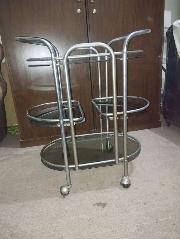 steel tea trolley 0