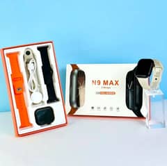 N9 Max Smart Watch – Stainless Steel, 3 Straps, 2.02″ HD IPS Display,