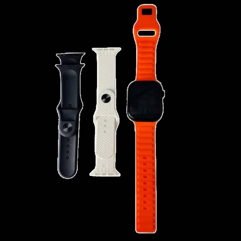 N9 Max Smart Watch – Stainless Steel, 3 Straps, 2.02″ HD IPS Display, 3