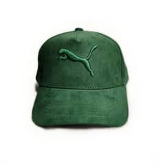 Green Puma suede cap