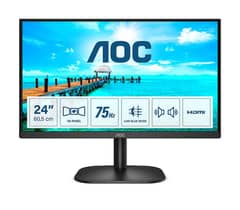 24" Inch AOC 75Hz Borderless Very Slim Edgeless Full HD LED Monitor