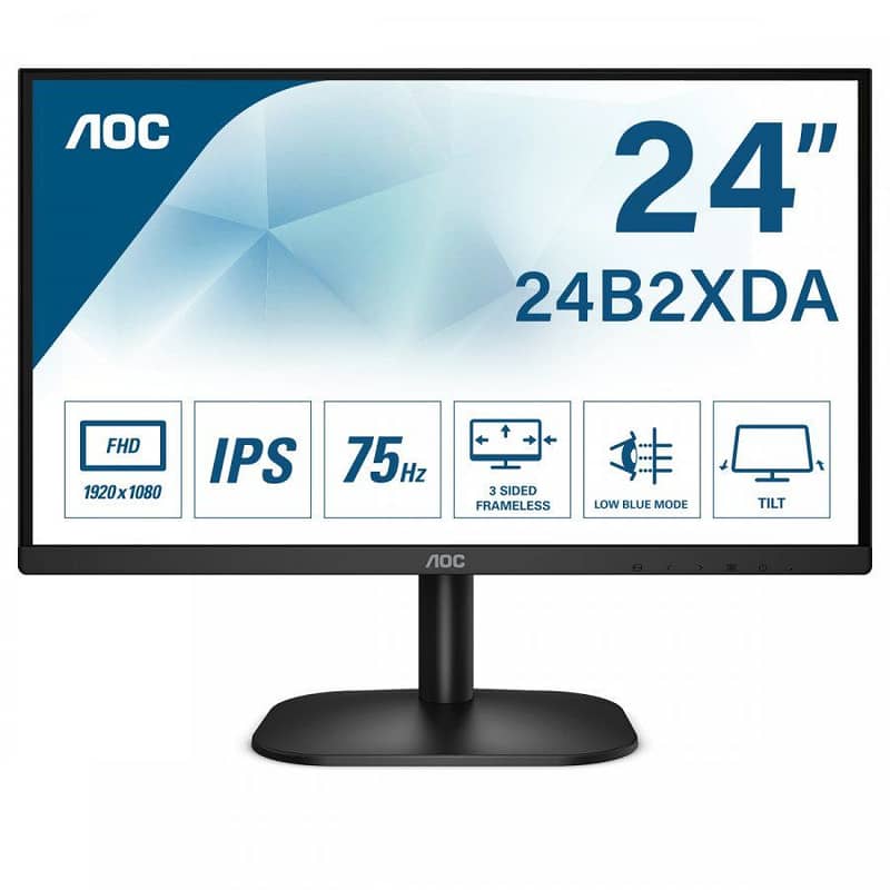 24" Inch AOC 75Hz Borderless Very Slim Edgeless Full HD LED Monitor 2