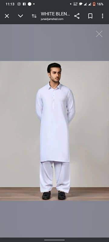 WHITE TOYOBO | UNSTITCHED KAMEEZ SALWAR FOR MEN PREMIUM| BY ZW 2