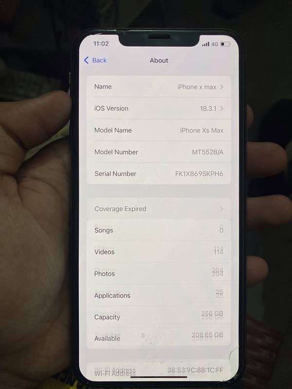 IPhone XS Max  PTA Approved 256 gb 6