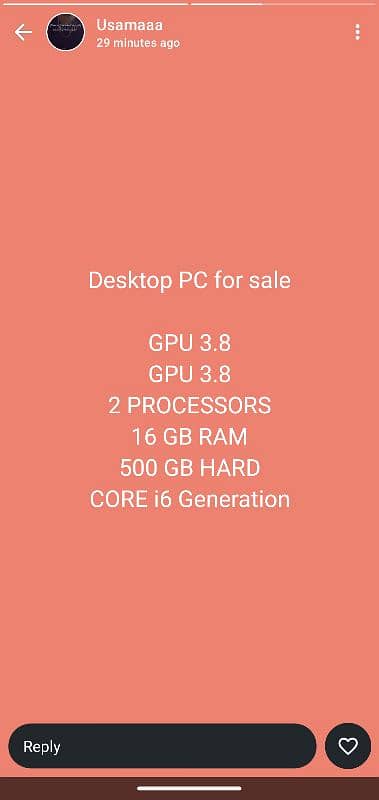 urgent pc for sale 8