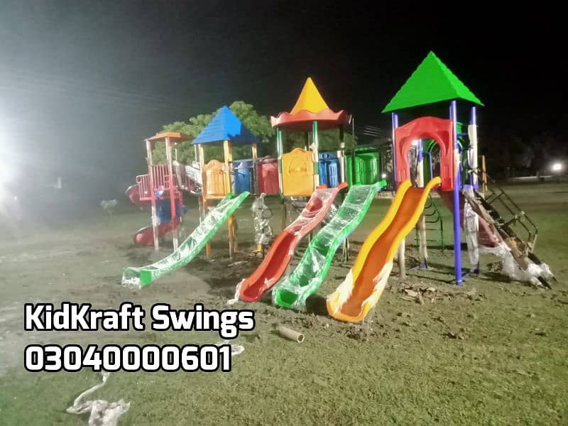 Slide, Swings, Kids rides, jhula, Spring rider, jungle gym, indoor set 8