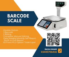 Barcode & Recipet Printing Scale Available