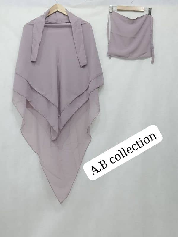 3 LAYERS HIJAB SET 2 PEC SET 3 LAYERS WITH NIKAB 6
