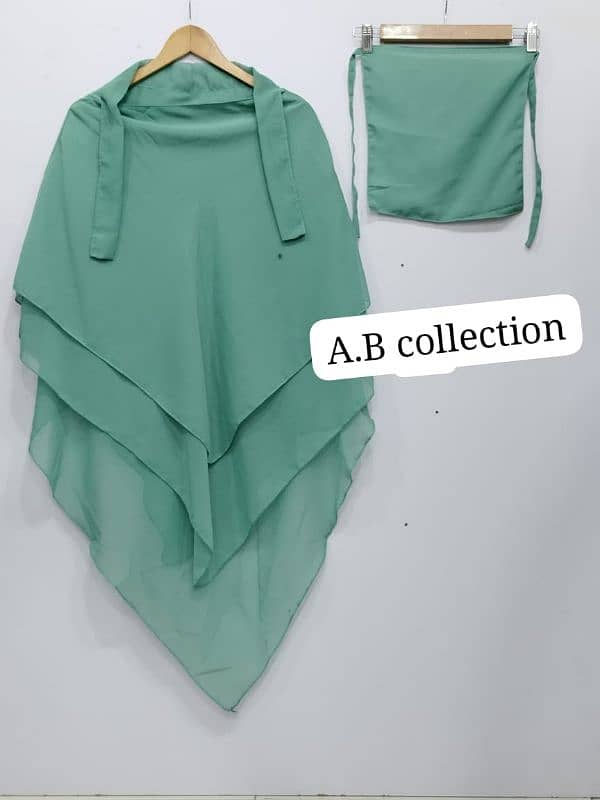 3 LAYERS HIJAB SET 2 PEC SET 3 LAYERS WITH NIKAB 8