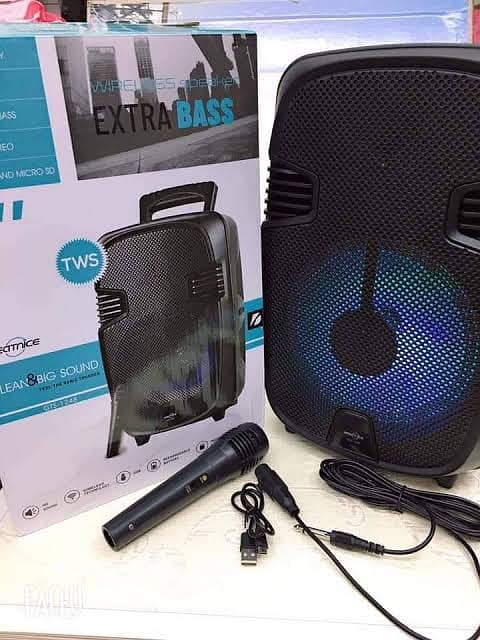 Gts-2066 Bluetooth Speaker Led Light And Wireless Microphone 6