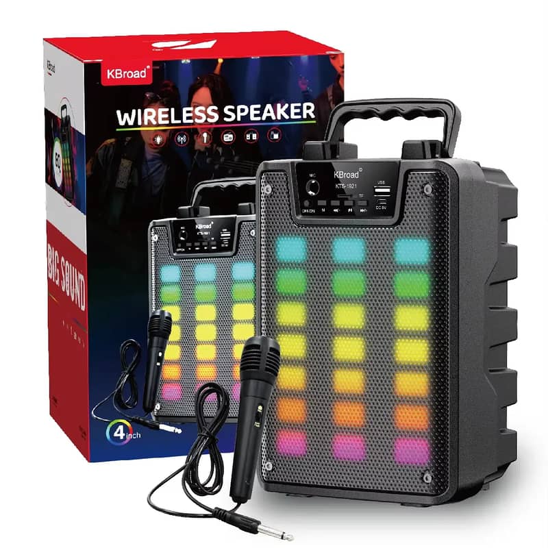 Gts-2066 Bluetooth Speaker Led Light And Wireless Microphone 13
