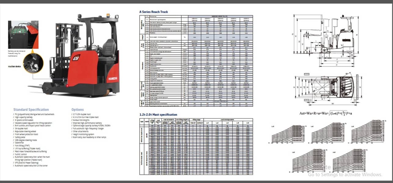 New Hangcha reach truck for sale / Warehouse equipment for sale 10