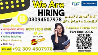 Full Time Job / Part Time Job / Home Base Job / Online Jobs