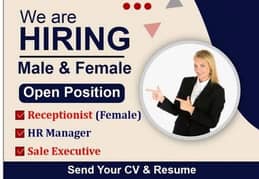 Urgent Receptionist+HR Female Staff Required